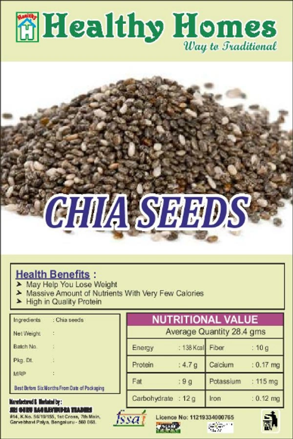 Healthy Homes Chia Seeds - 100 GMS